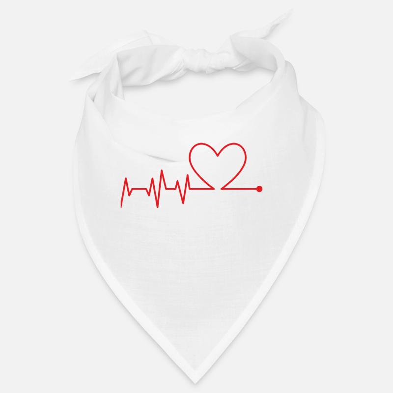 ÉLECTROCARDIOGRAMME - Bandana - blanc