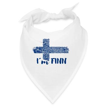 Ich bin FINN - ich bin finnisch - Bandana - Weiß - Vorne