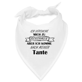 Ich versuche Mich zu benehmen Tante - Bandana - Weiß - Vorne