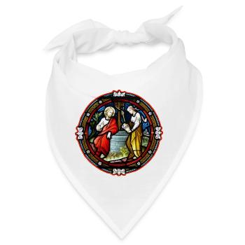 kirchenfenster heiliger am brunnen - Bandana - Weiß - Vorne