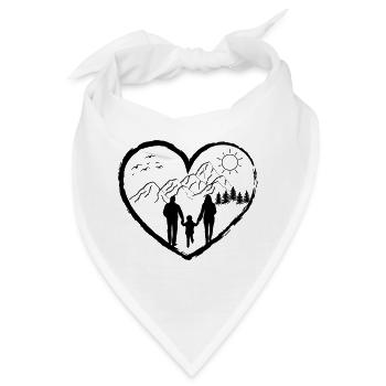 Wandern Sommer Natur Freiheit Geschenk - Bandana - Weiß - Vorne