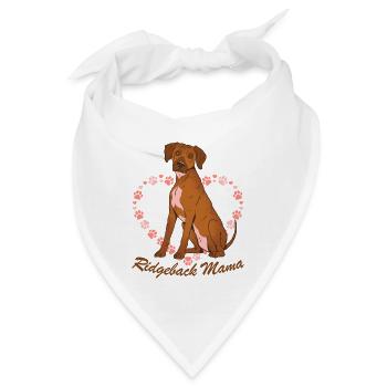 Rhodesian Ridgeback Mama - Bandana - Weiß - Vorne