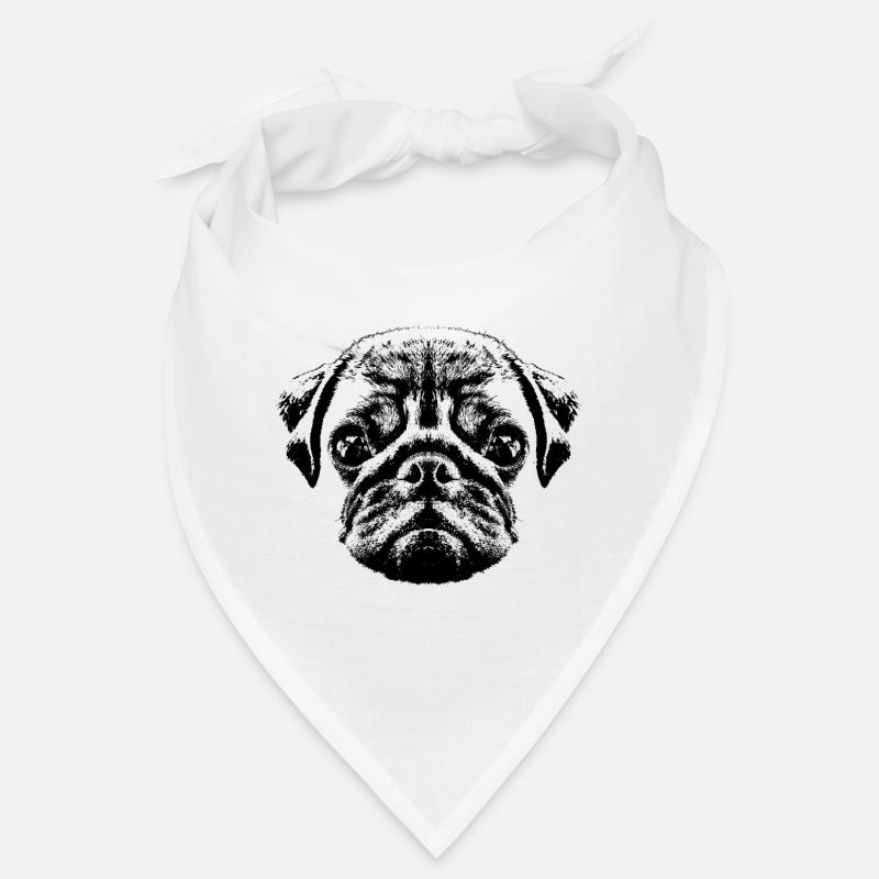 Chiot carlin / bébé carlin / visage de carlin Bandana