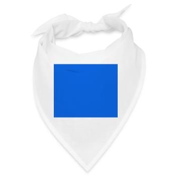 Rechteck Blau Farbe - Bandana - Weiß - Vorne