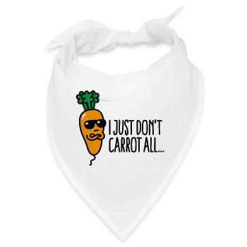 I just don't carrot all Lustige Vegan Wortspie - Bandana - Weiß - Vorne
