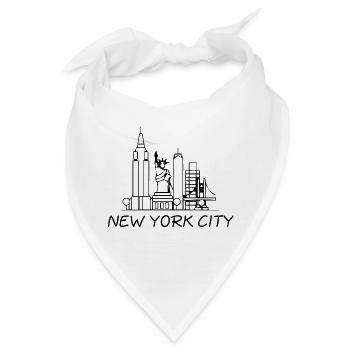 New York - Bandana - Weiß - Vorne