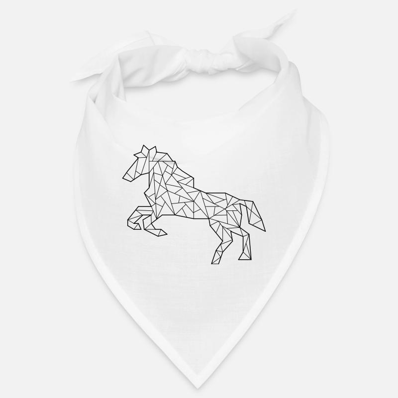 Origami de cheval - Bandana - blanc