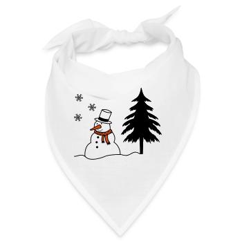 schneemann - Bandana - Weiß - Vorne