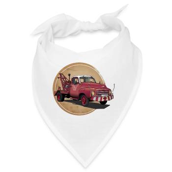 Abschleppwagen Oldtimer - Bandana - Weiß - Vorne