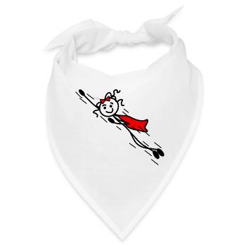 Superwoman oder super schnell fliegen - Bandana - Weiß - Vorne
