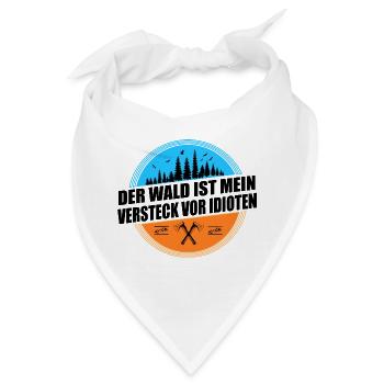 Der Wald ist mein Versteck vor Idioten - Bandana - Weiß - Vorne