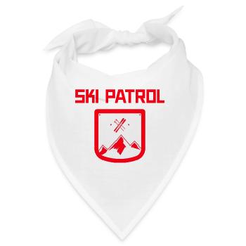 Skiurlaub, Skisaison, Chaletmädchen, Slalom - Bandana - Weiß - Vorne