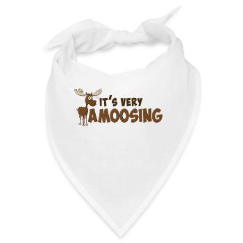 "Es ist sehr amüsant" Der glückliche Elch. - Bandana - Weiß - Vorne
