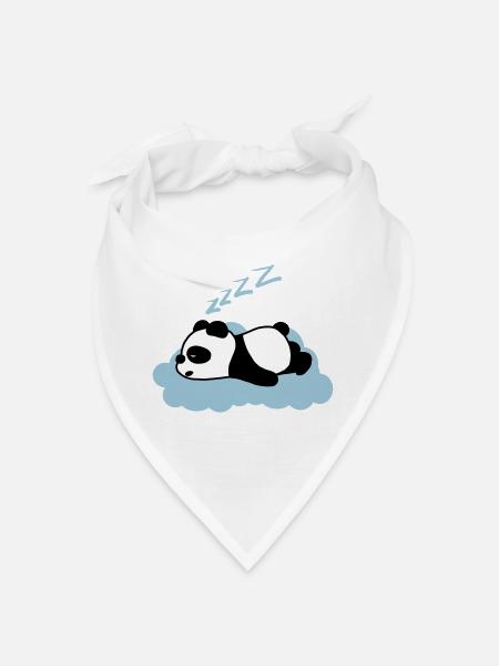 Sleepy panda - Bandana - white