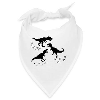 Dinosaurier Dino - Bandana - Weiß - Vorne