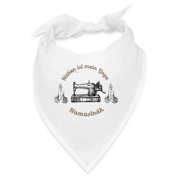 Nähen ist mein Yoga - Namastnäh neu - Bandana - Weiß - Vorne