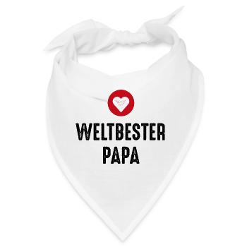 Weltbester Papa - Bandana - Weiß - Vorne