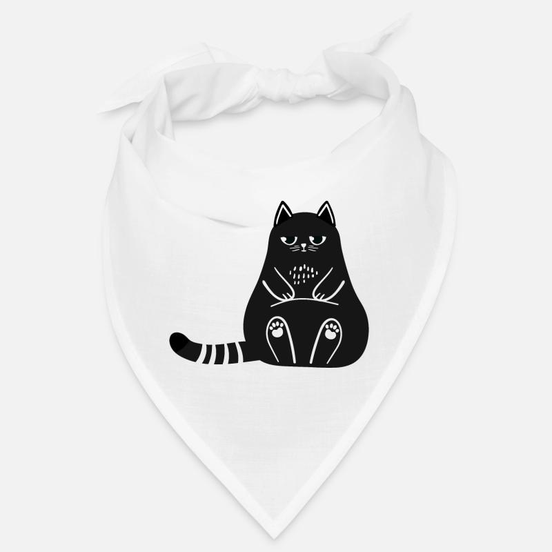 Schwarze Katze schwarz Bandana