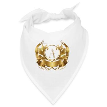 das goldene A im goldenen Rahmen - Bandana - Weiß - Vorne
