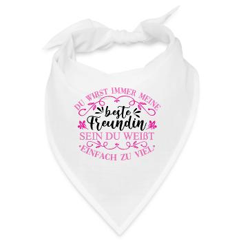 Partnerlook Beste Freundinnen - Bandana - Weiß - Vorne