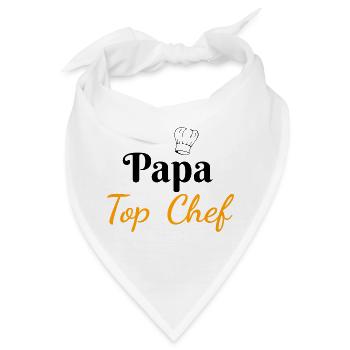 Papa Top Chef - Bandana - Weiß - Vorne