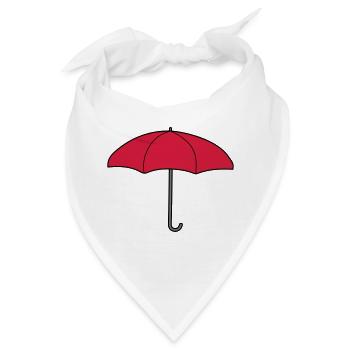 Roter Regenschirm Design - Bandana - Weiß - Vorne