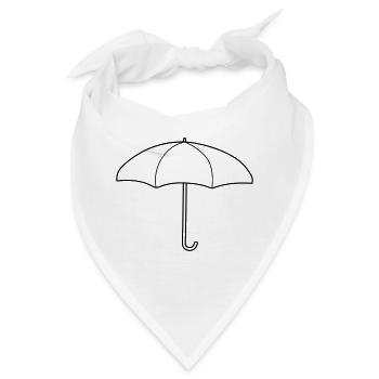 Design Roter Regenschirm - Bandana - Weiß - Vorne