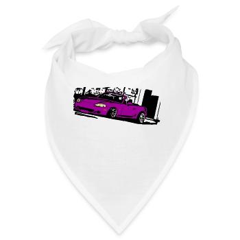 MIATA NB mx5 mk2 Haltung PINK BEST DESIGN - Bandana - Weiß - Vorne
