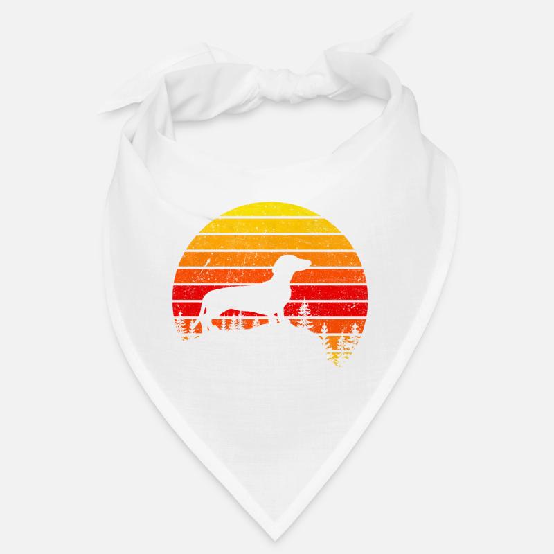 Teckel chien de toit coucher du soleil Bandana