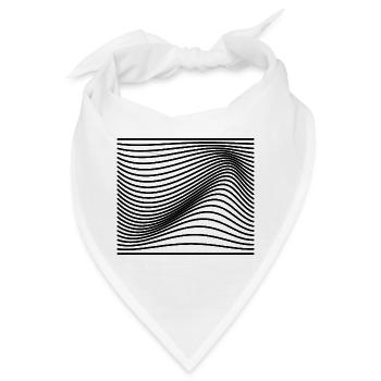 Waves Wellen Abstrakt - Bandana - Weiß - Vorne