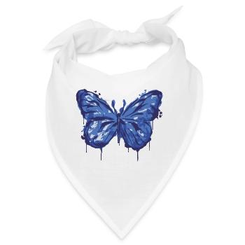 Schmetterling Tinte Tier Kunst cool Design - Bandana - Weiß - Vorne