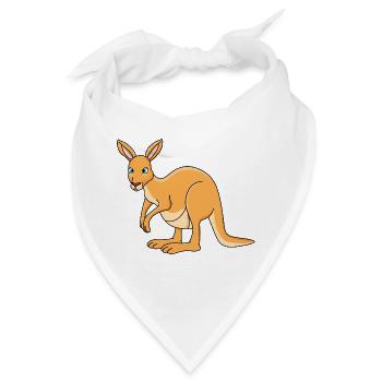 Känguru Cartoon - Bandana - Weiß - Vorne