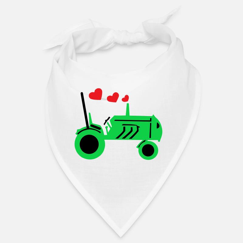 Traktor Oldtimer mit Herzen Bandana