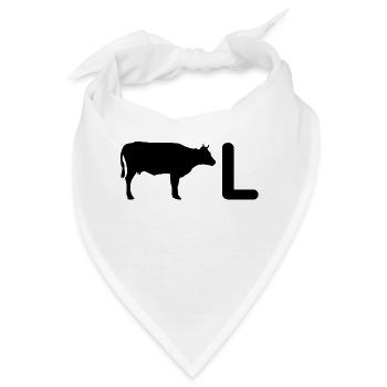 Kuhl, cool, lustige Sprüche, lustige Bilder, Fun - Bandana - Weiß - Vorne