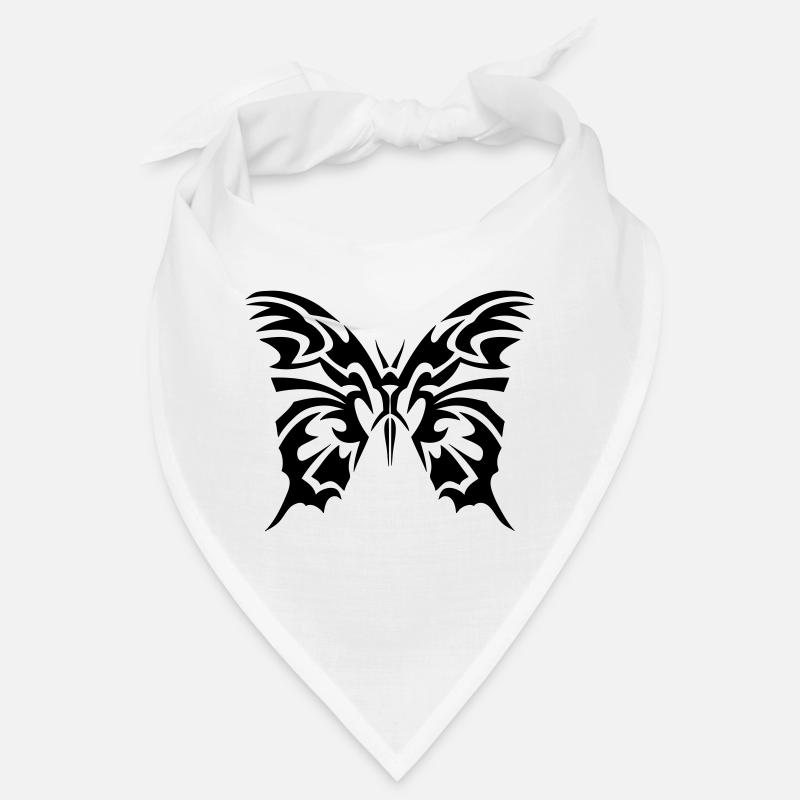 papillon tribal - Bandana - blanc