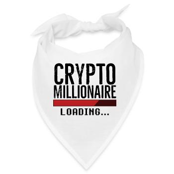 Bitcoin Crypto Millionär Laden - Bandana - Weiß - Vorne