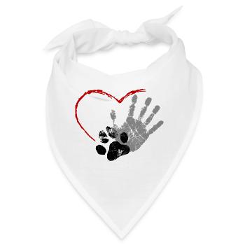 Hundebesitzer - Bandana - Weiß - Vorne