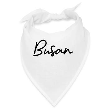 Busan Stadt Korea - Bandana - Weiß - Vorne