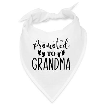 Promoted to GRANDMA - Bandana - Weiß - Vorne