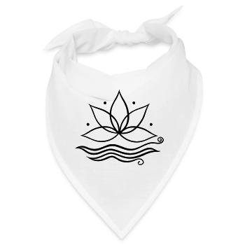 Lotus Lotusblume Yoga - Bandana - Weiß - Vorne