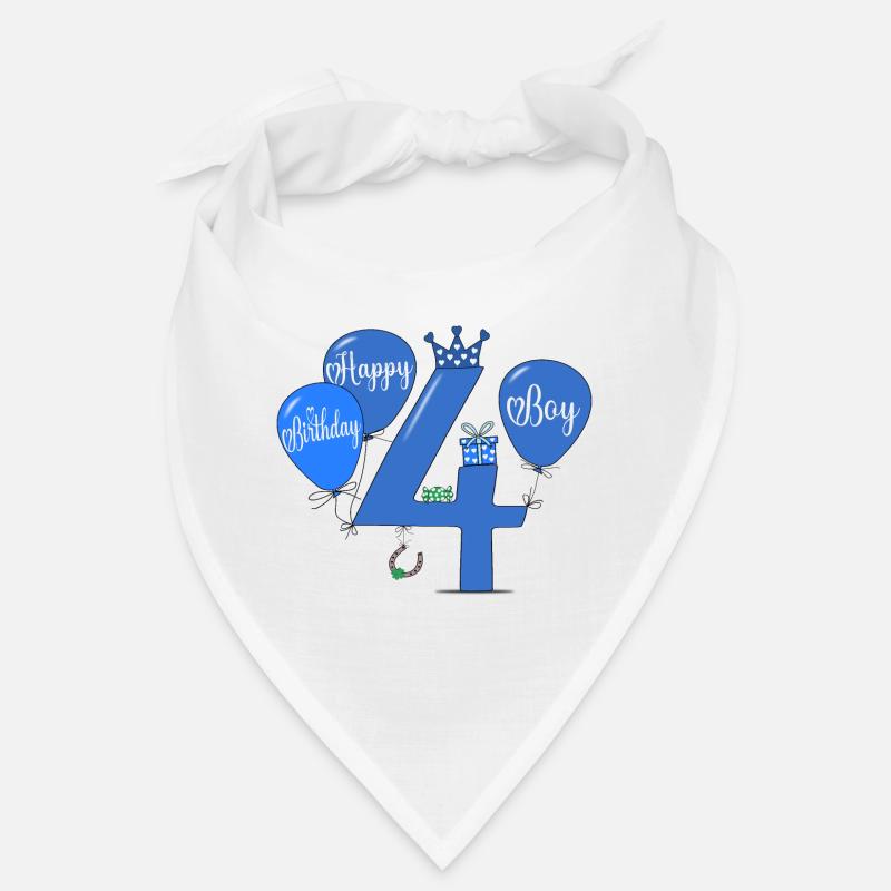 Joyeux anniversaire 4 garçon Bandana