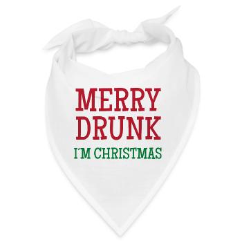 Lustige Weihnachts-T-Shirts - Bandana - Weiß - Vorne