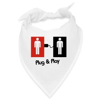 Plug & Play Gay Love ! - Bandana - Weiß - Vorne