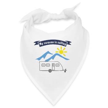 caravan is calling - Bandana - Weiß - Vorne