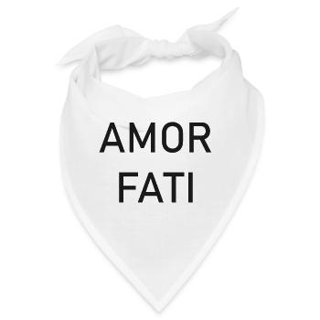 Amor Fati - Liebe dein Schicksal - Nietzsche - Bandana - Weiß - Vorne