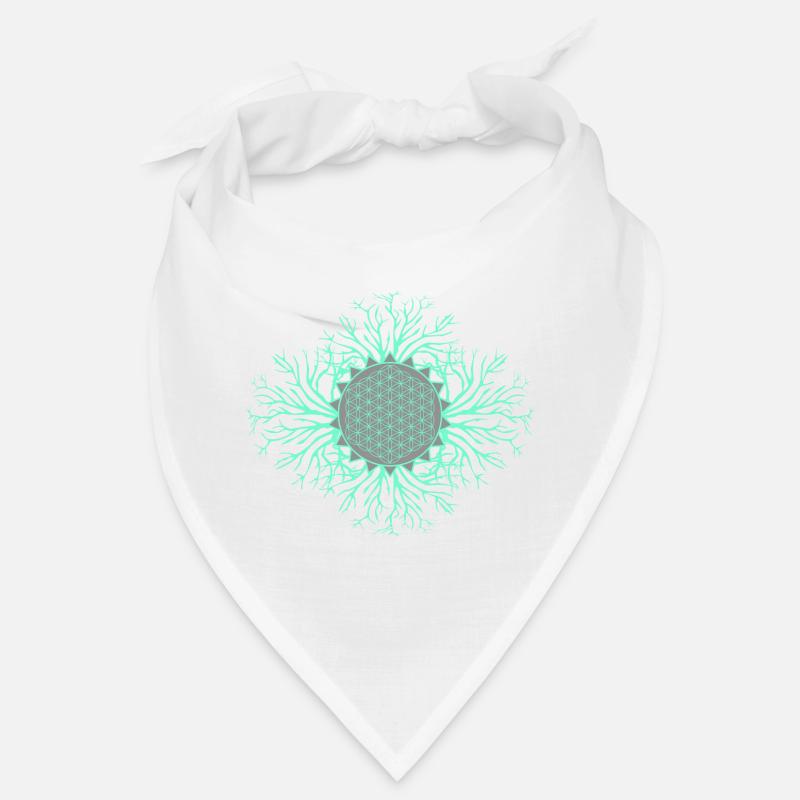 Blume des Lebens - Bandana - Weiß