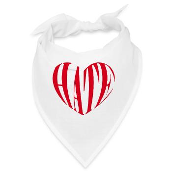 Herz Hate Anti Valentinstag Humor Single - Bandana - Weiß - Vorne