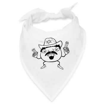 Sherif Cowboy bewaffnet - Bandana - Weiß - Vorne