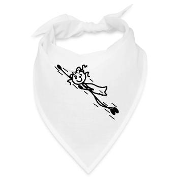 Superwoman fliegt schnell mit Cape - Bandana - Weiß - Vorne