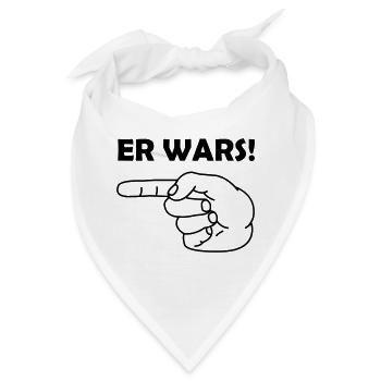 Zeigefinger Er Wars - Bandana - Weiß - Vorne